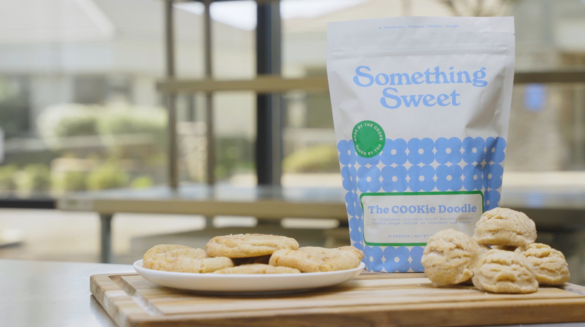 The COOKie Doodle. Baked cookies and cookie dough. Snickerdoodle Cookies.